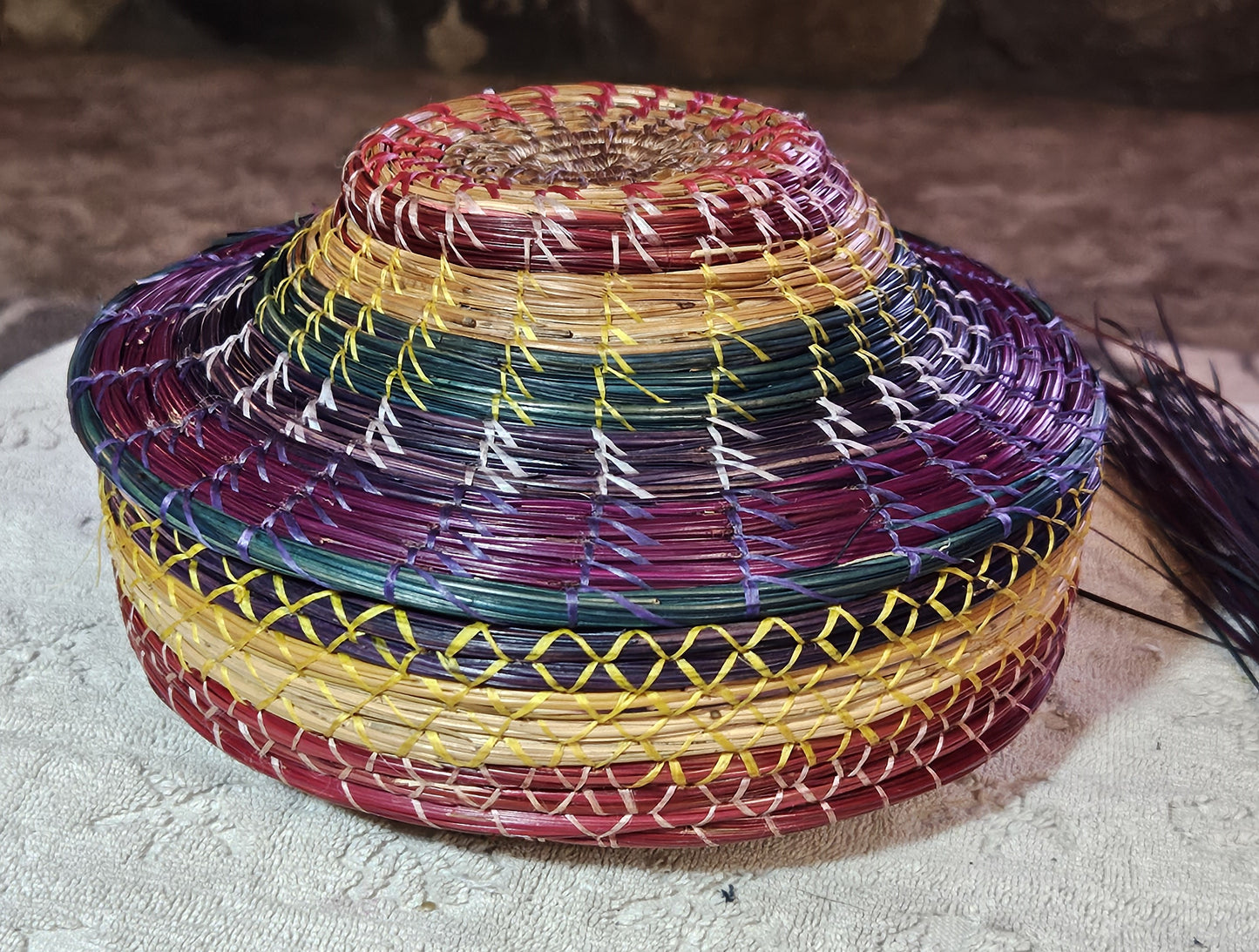 Exquisite Handcrafted Pine Needle Basket