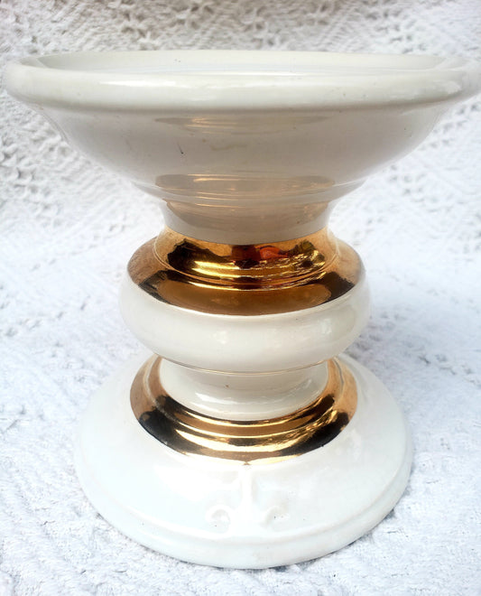 Vintage Porcelain Pillar Candle Holder