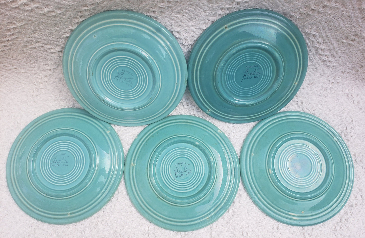 Set of Vintage Fiesta Pottery Salad Plates
