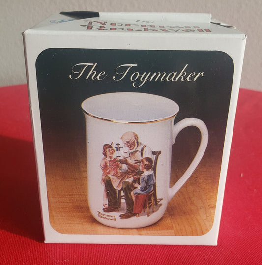 1982 Norman Rockwell Museum "The Toymaker" Collectible Porcelain Mug