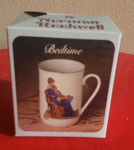1983 Norman Rockwell Museum "Bedtime" Collectible Porcelain Mug