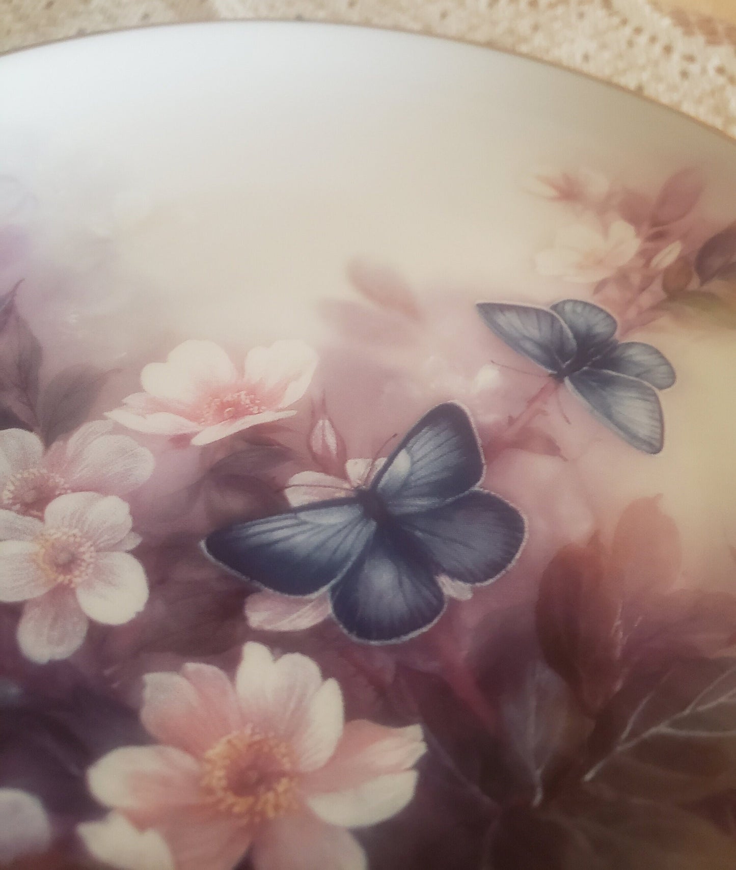 Vintage Teleflora Gift Lena Liu Blossoms and Butterflies Mug & Saucer