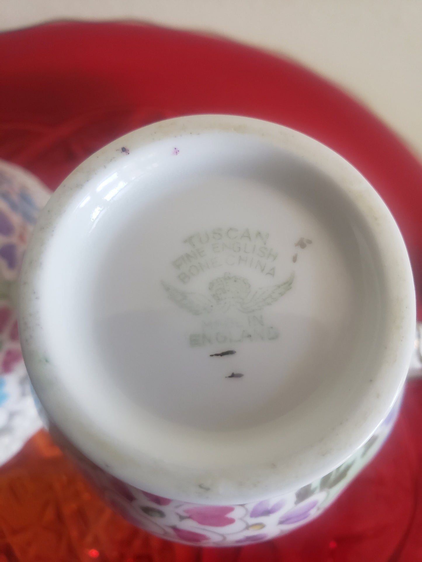 Vintage Tuscan Fine Bone China Sugar Bowl and Creamer Set