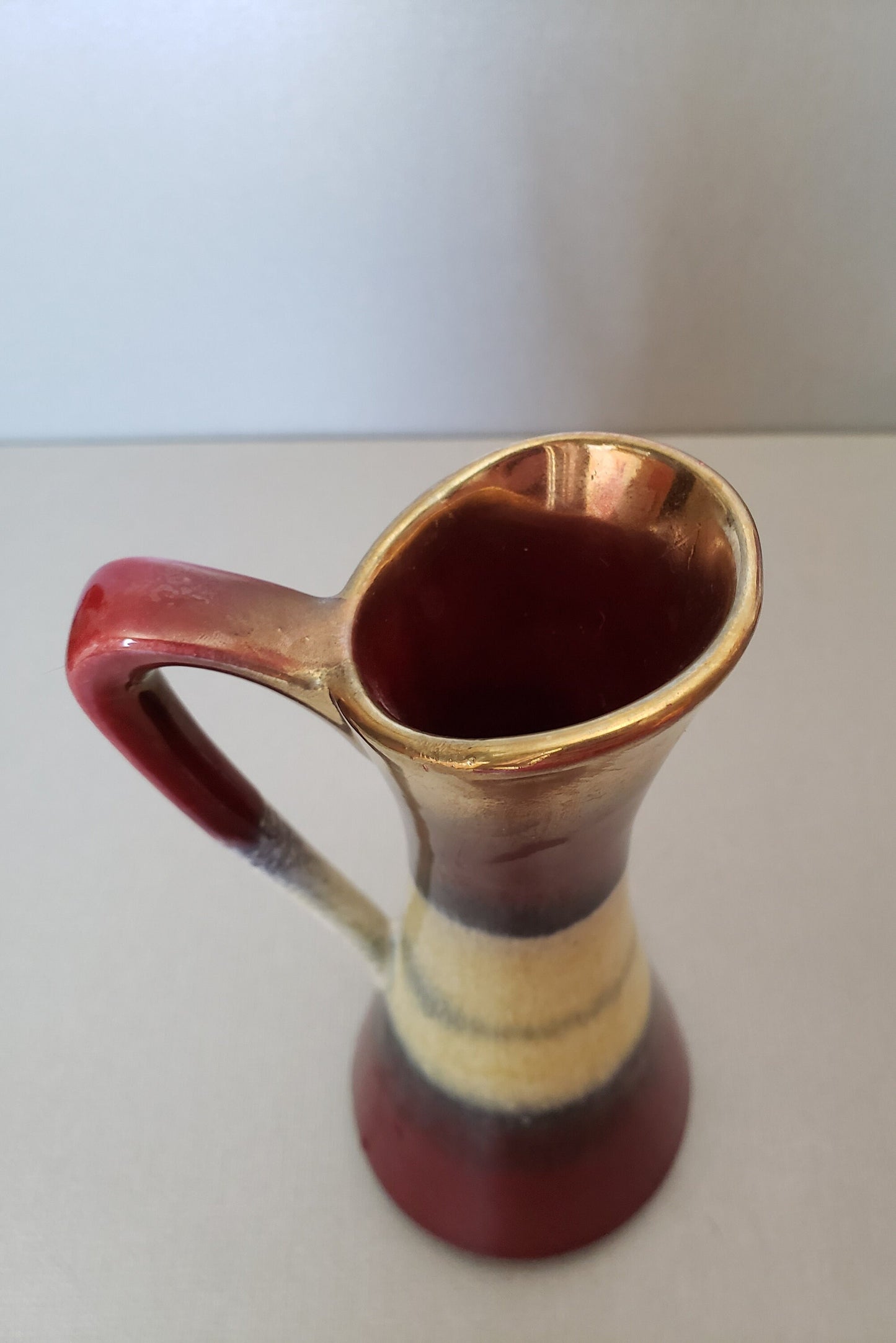 Vintage Bay Keramik Drip Glaze Jug Ewer  West Germany 295-17