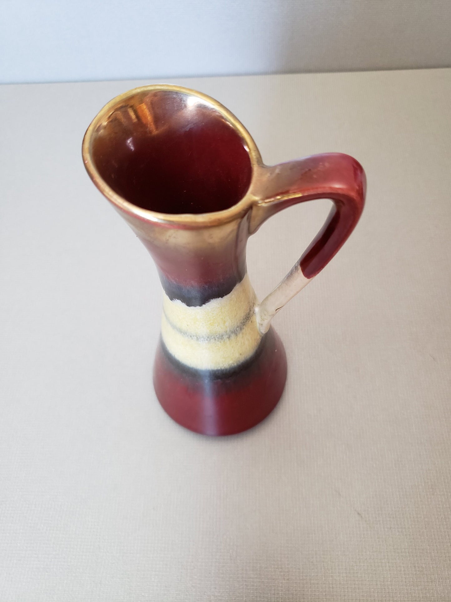 Vintage Bay Keramik Drip Glaze Jug Ewer  West Germany 295-17