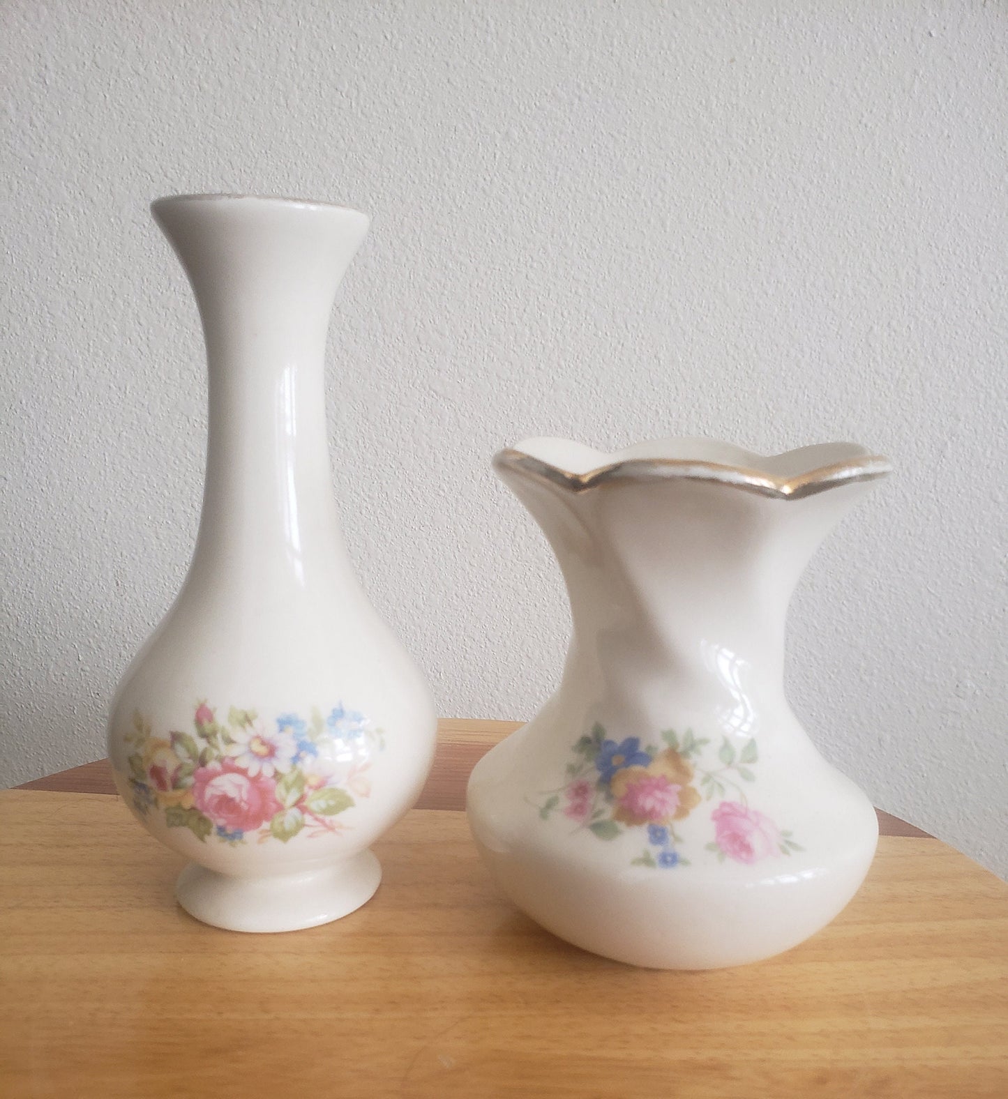 Vintage 4" and 6" Marco Pottery Bud Vases- Set of 2