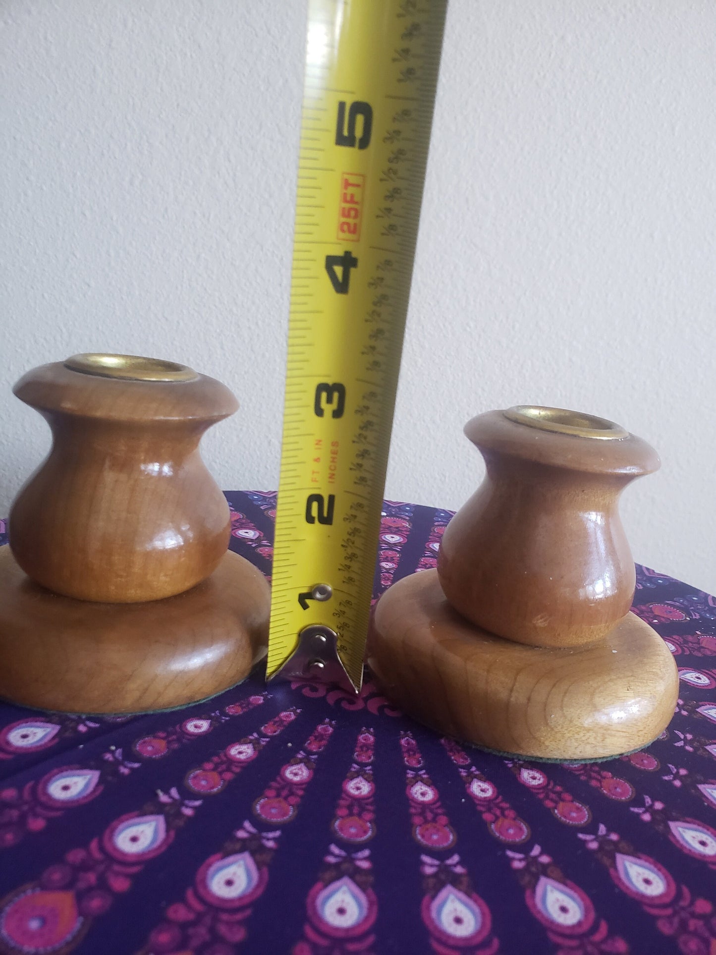 Vintage Hand Crafted Candlestick Holders - Set of 2