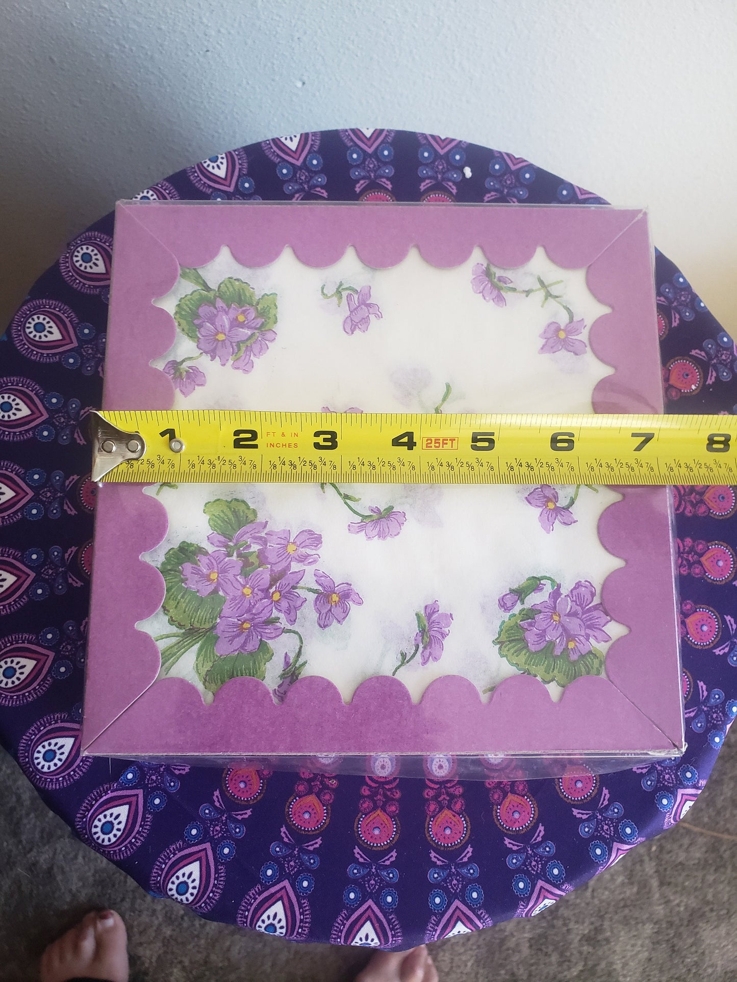 Vintage Paper Table Napkins - Purple Flower Bouquets