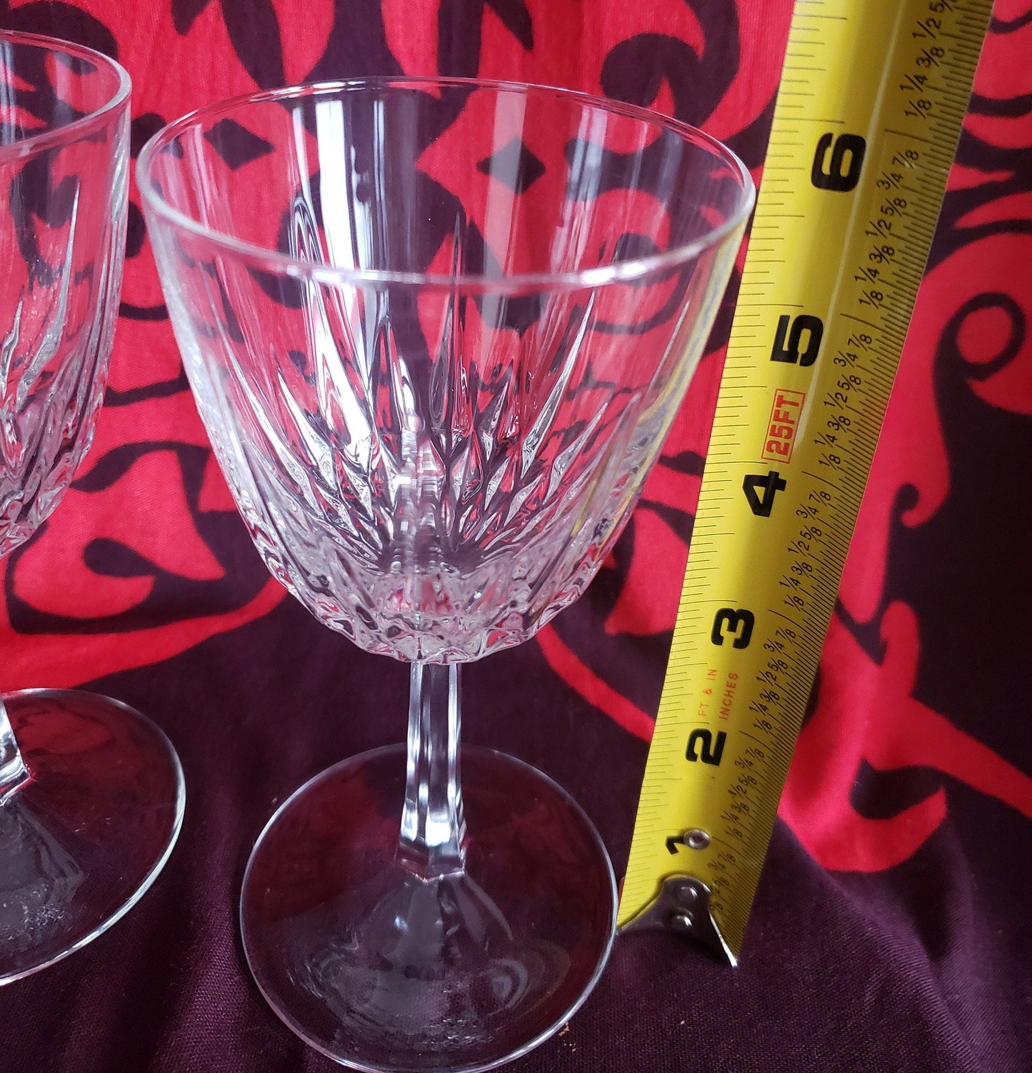 Vintage Pair of Cristal D'Arques-Durand Wine Glasses