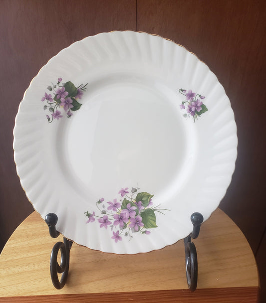 Gorgeous Rosina Bone China Plate - Queens Violets Pattern