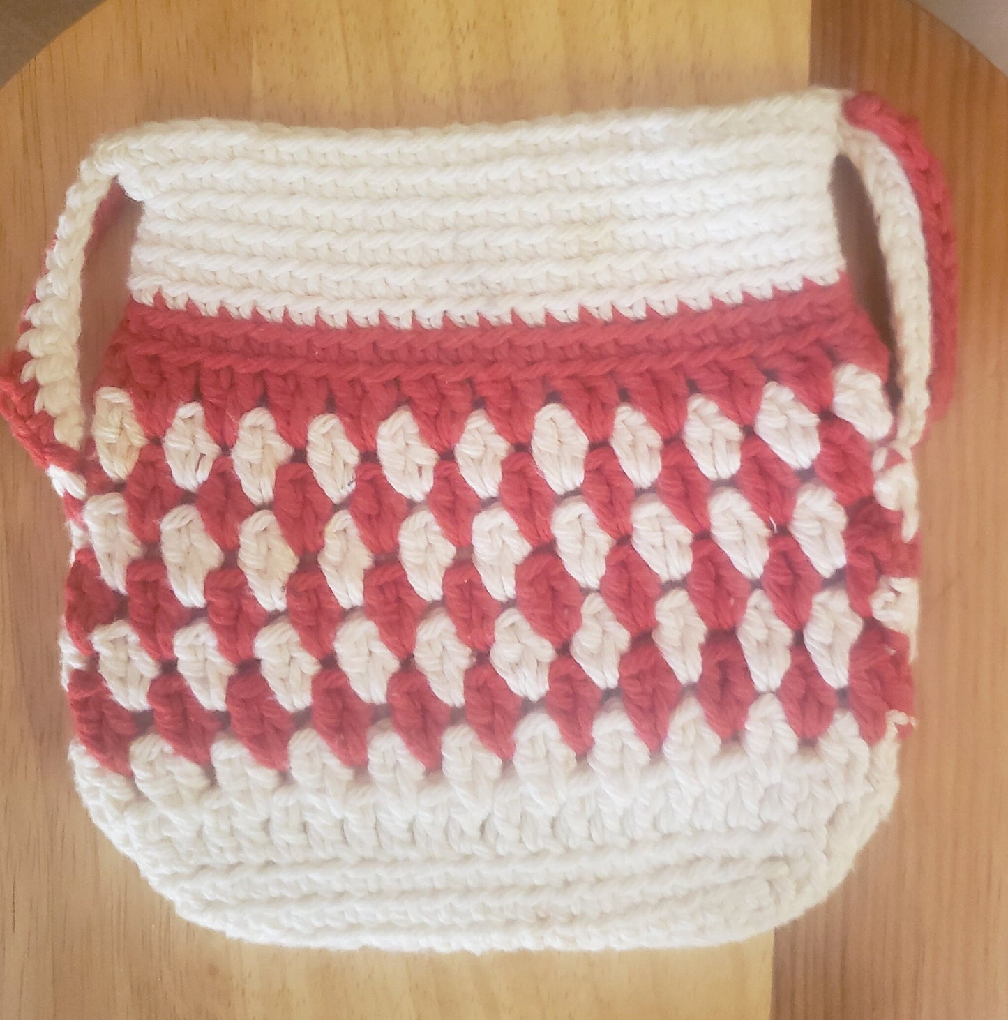 Vintage Red and White Potholders Set