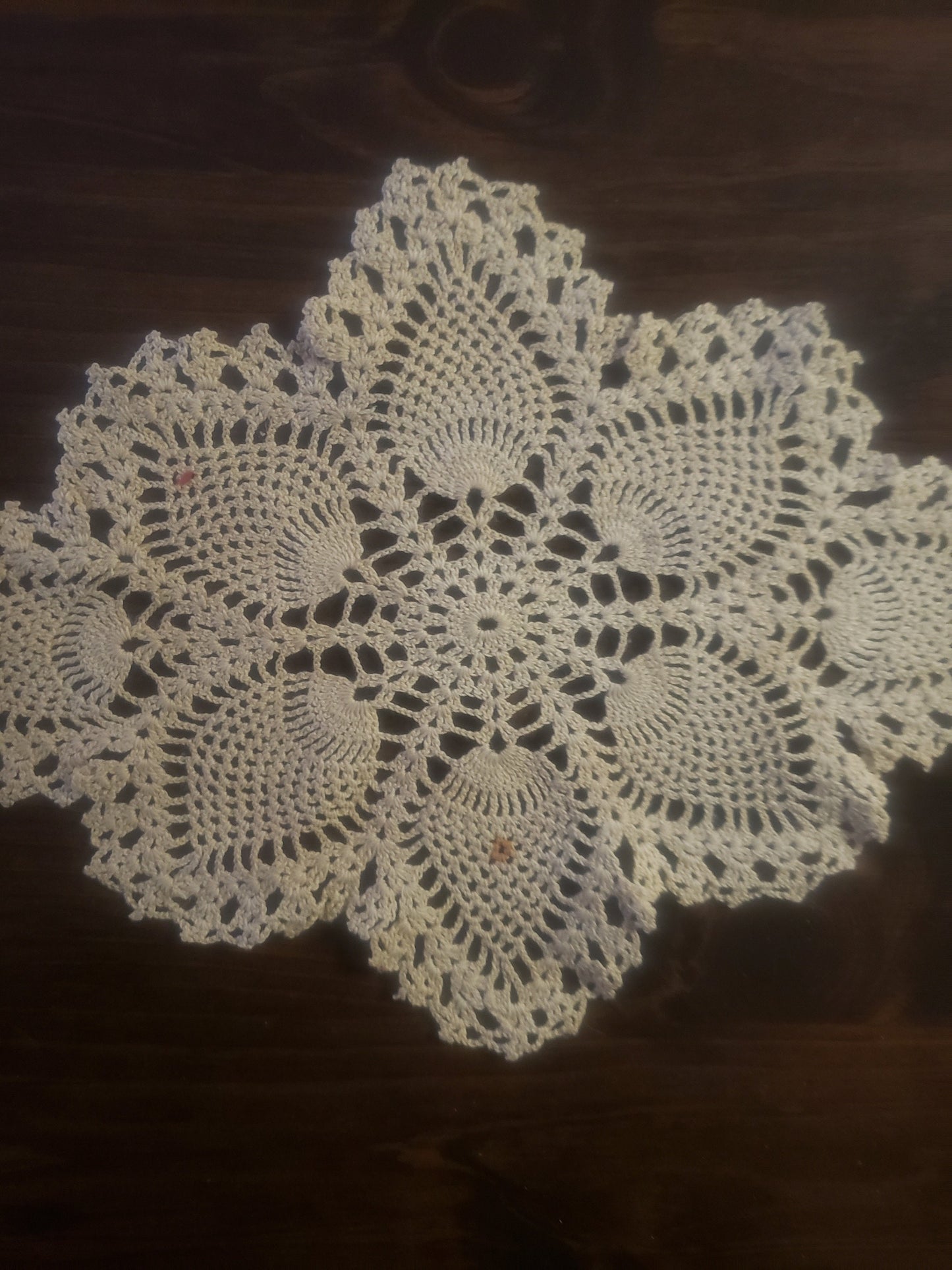 Vintage Handmade Crocheted Doilies - Set of 3