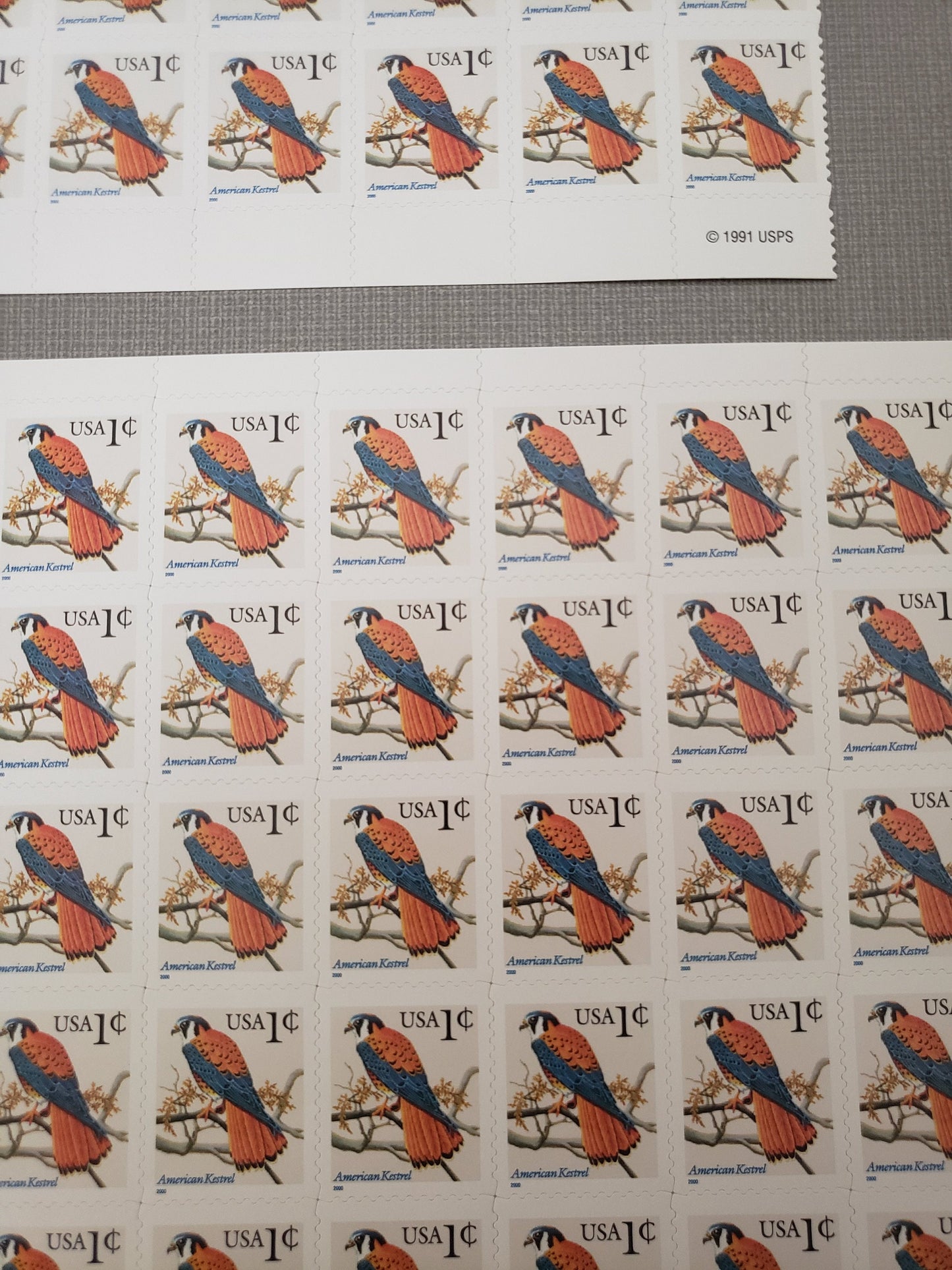 US 1999 1c American Kestrel Stamp Set