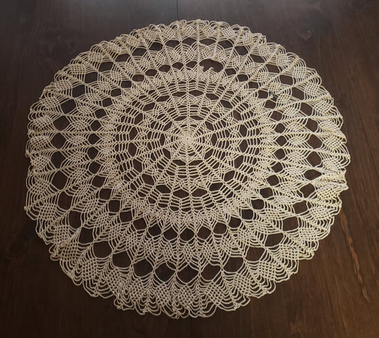 Elegant Beige Vintage Doily