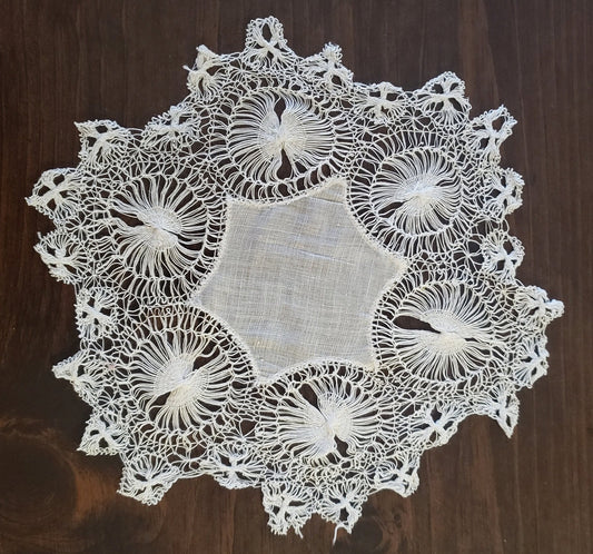 Elegant White Vintage Handmade Lace Doily