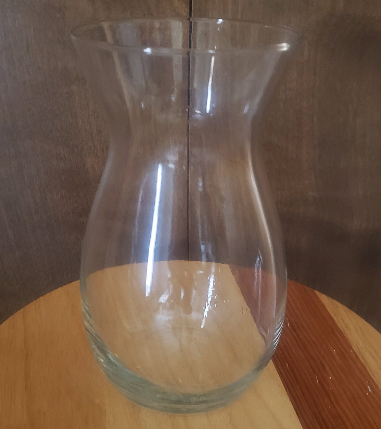 Vintage Curved Glass Vase