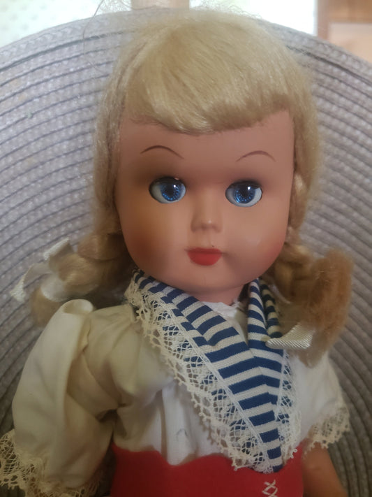 Vintage Dutch/Holland Celluloid Doll with Wooden Clogs