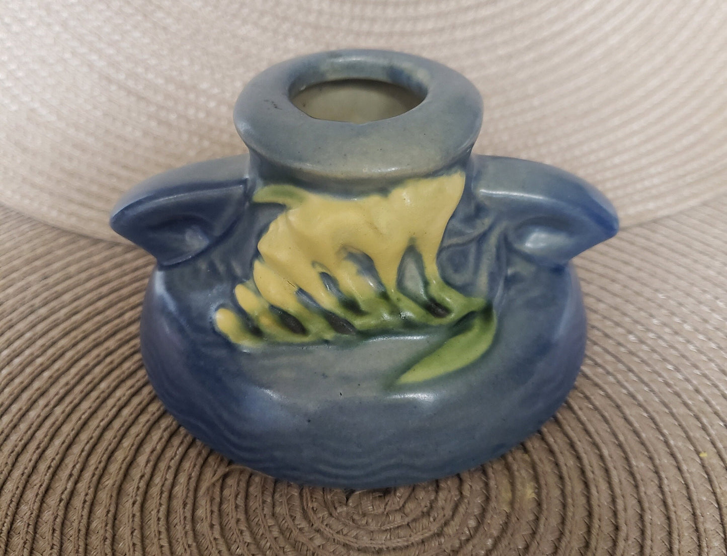Roseville Pottery Freesia 1160-2" Candle Holder.