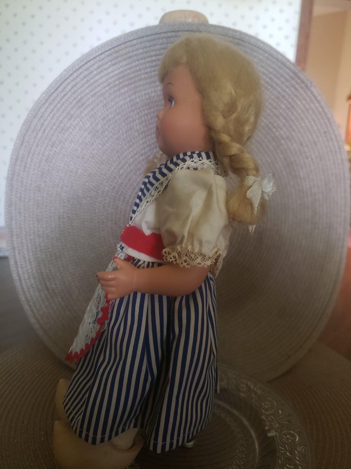 Vintage Dutch/Holland Celluloid Doll with Wooden Clogs