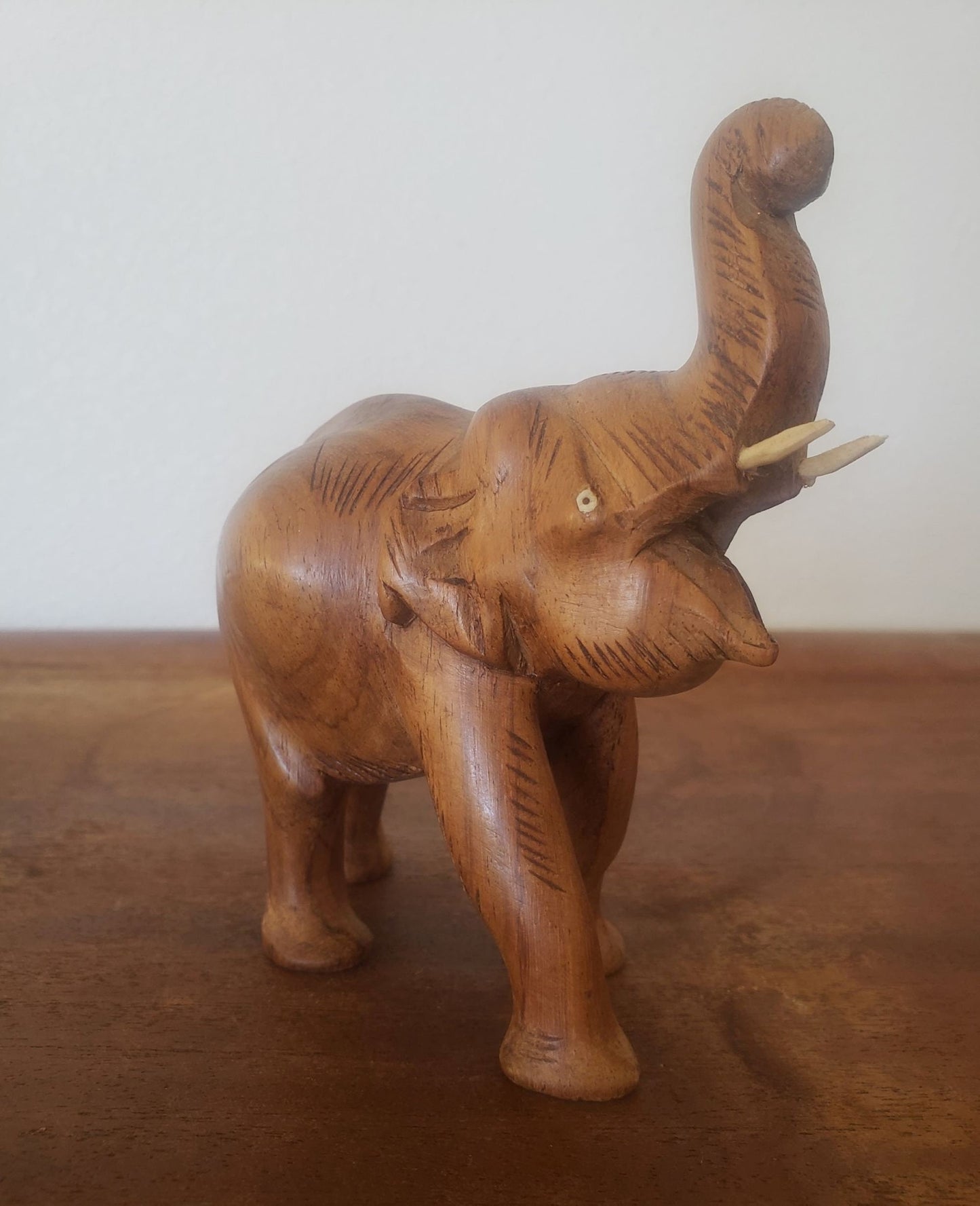 Vintage Carved Elephant Figurine