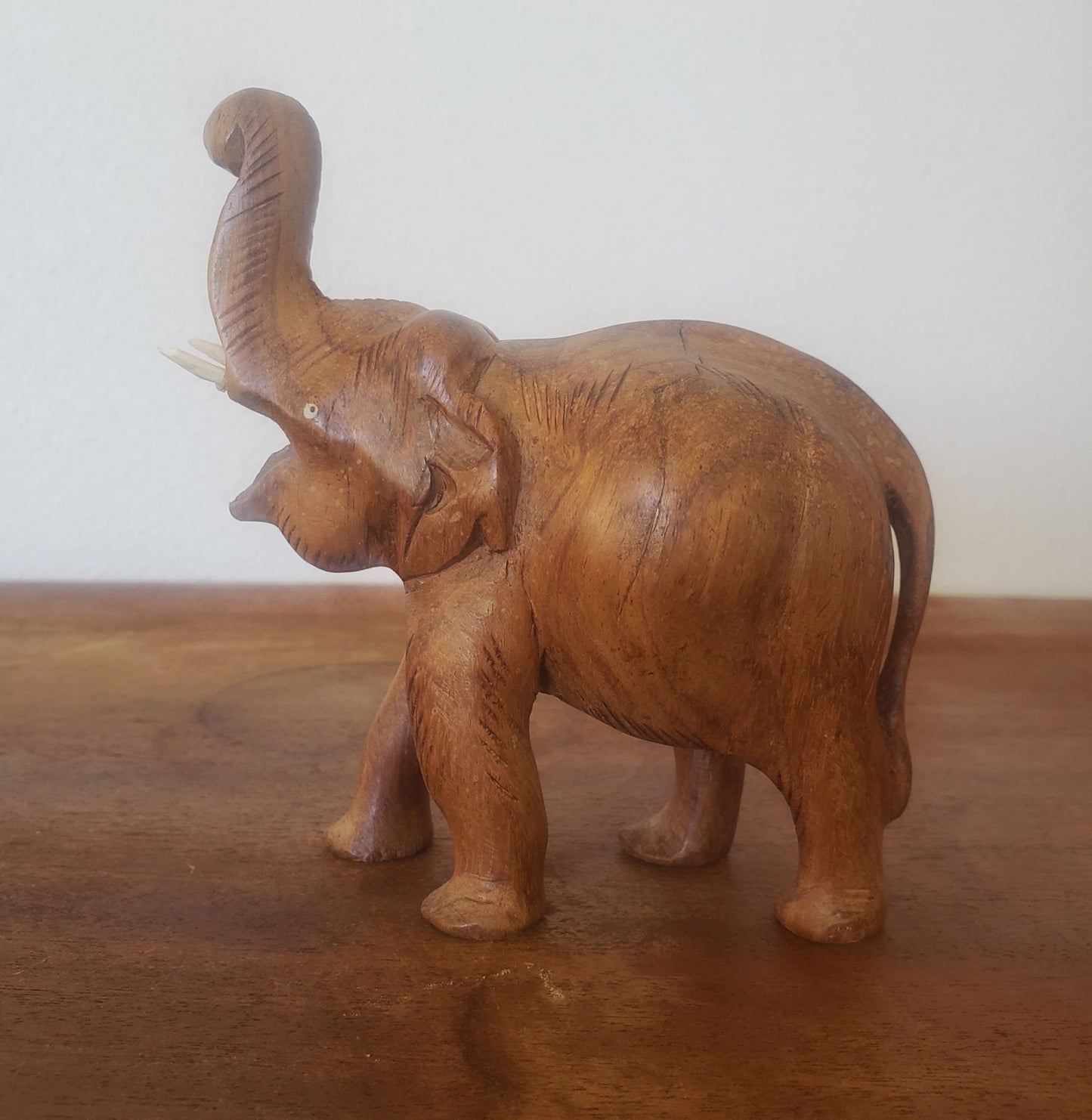Vintage Carved Elephant Figurine