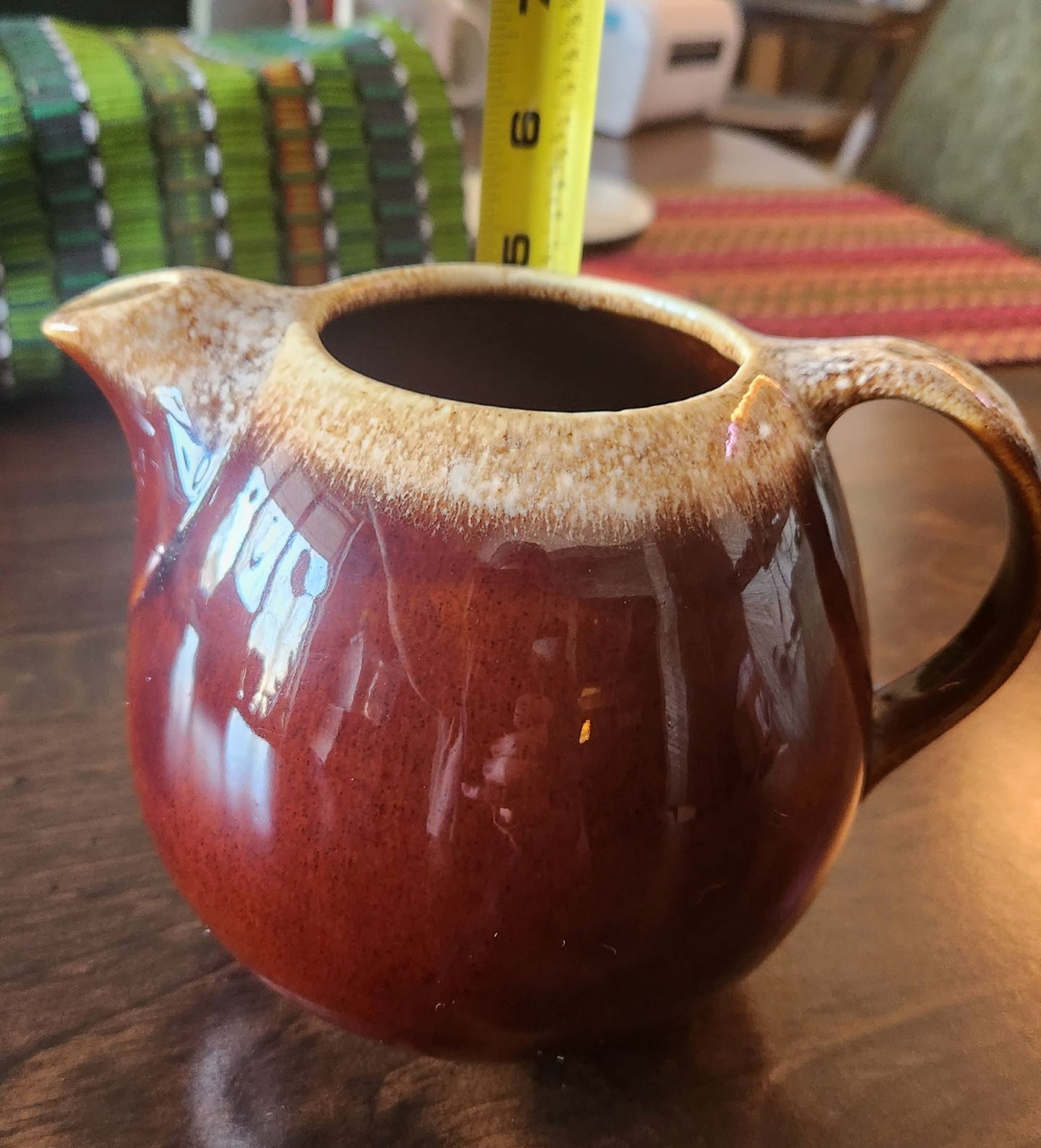 Vintage Hull Pottery Brown Drip Glaze Teapot
