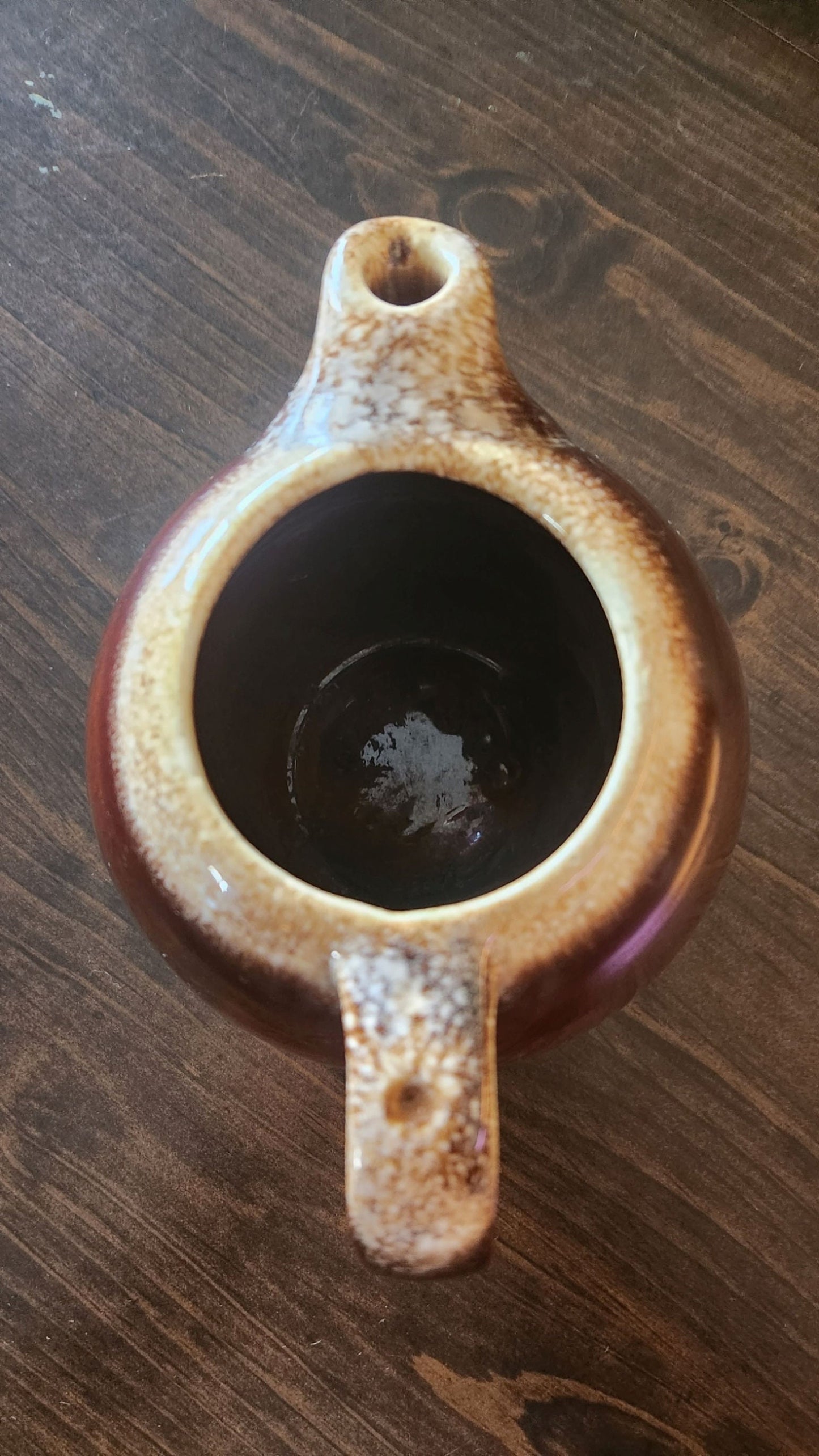 Vintage Hull Pottery Brown Drip Glaze Teapot