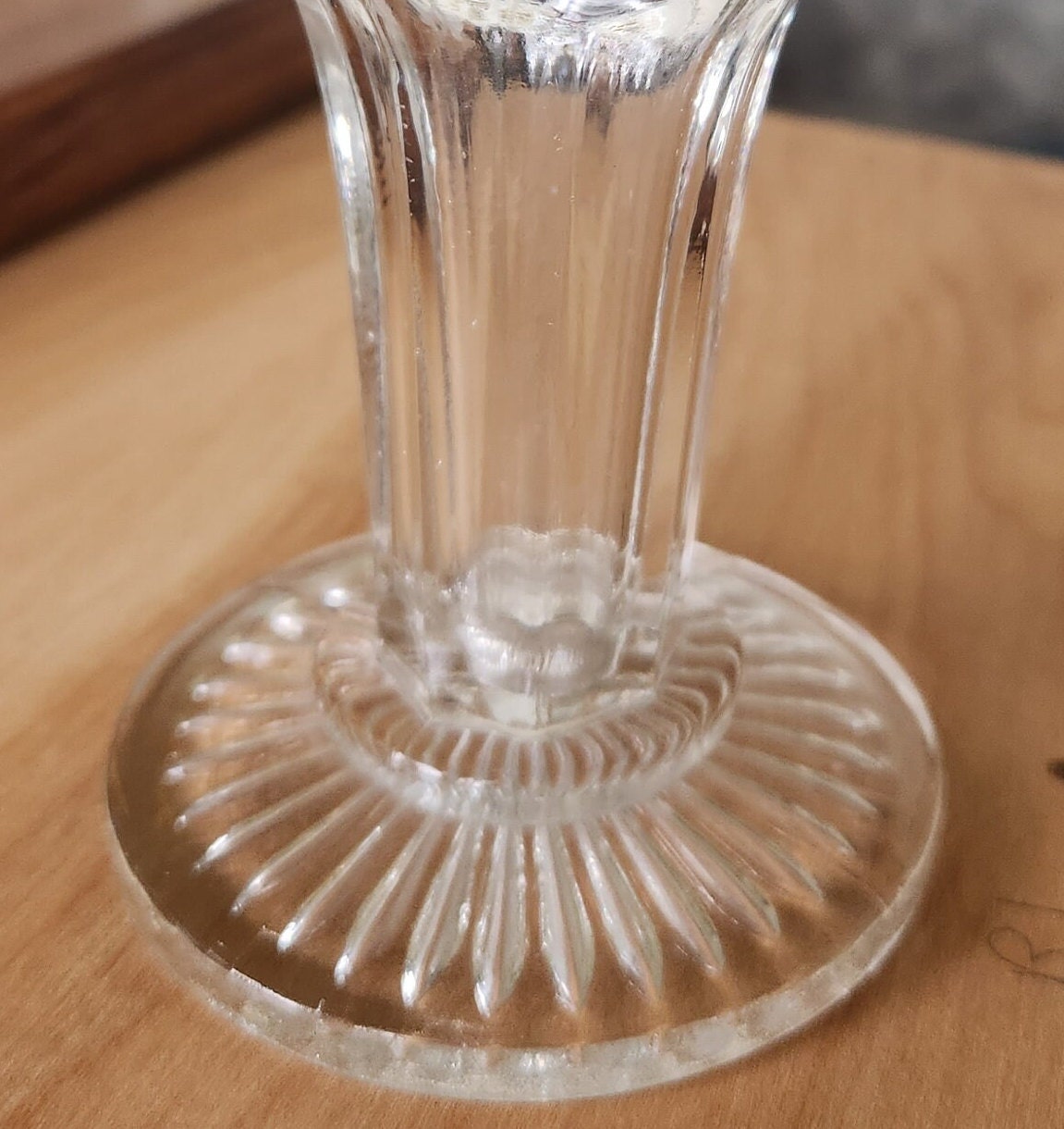 Antique Bud Vase, Early American Pressed Glass