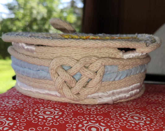 Coil and Fabric Bee Basket