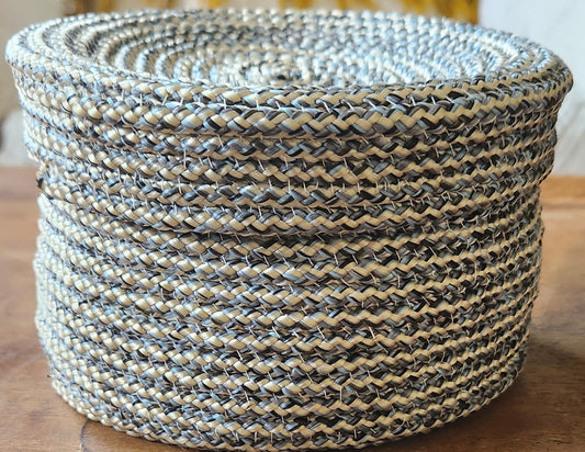 Coil Woven Basket with Lid