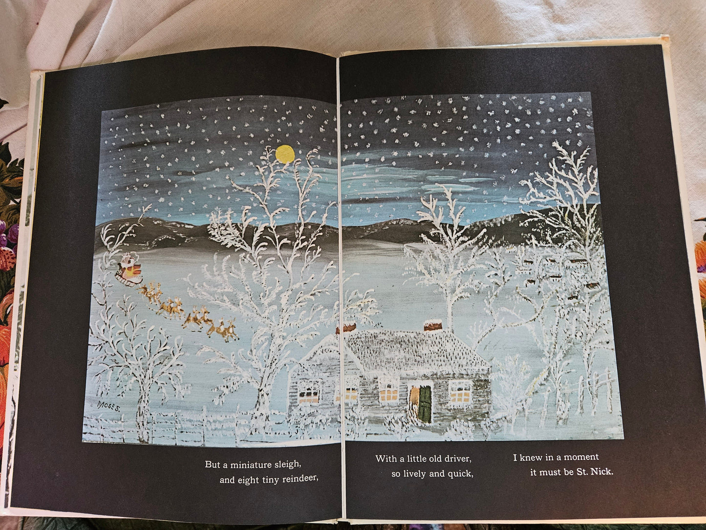 Vintage 1961 The Night Before Christmas Illustrated by Grandma Moses